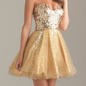 Gold Sequin Dress